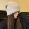 The Knitted Hat for Women with Autumn and Winter Versatile Thickened Face Protecting Small Wool Hat Ear Protection Cold Proof Pullover Hat
