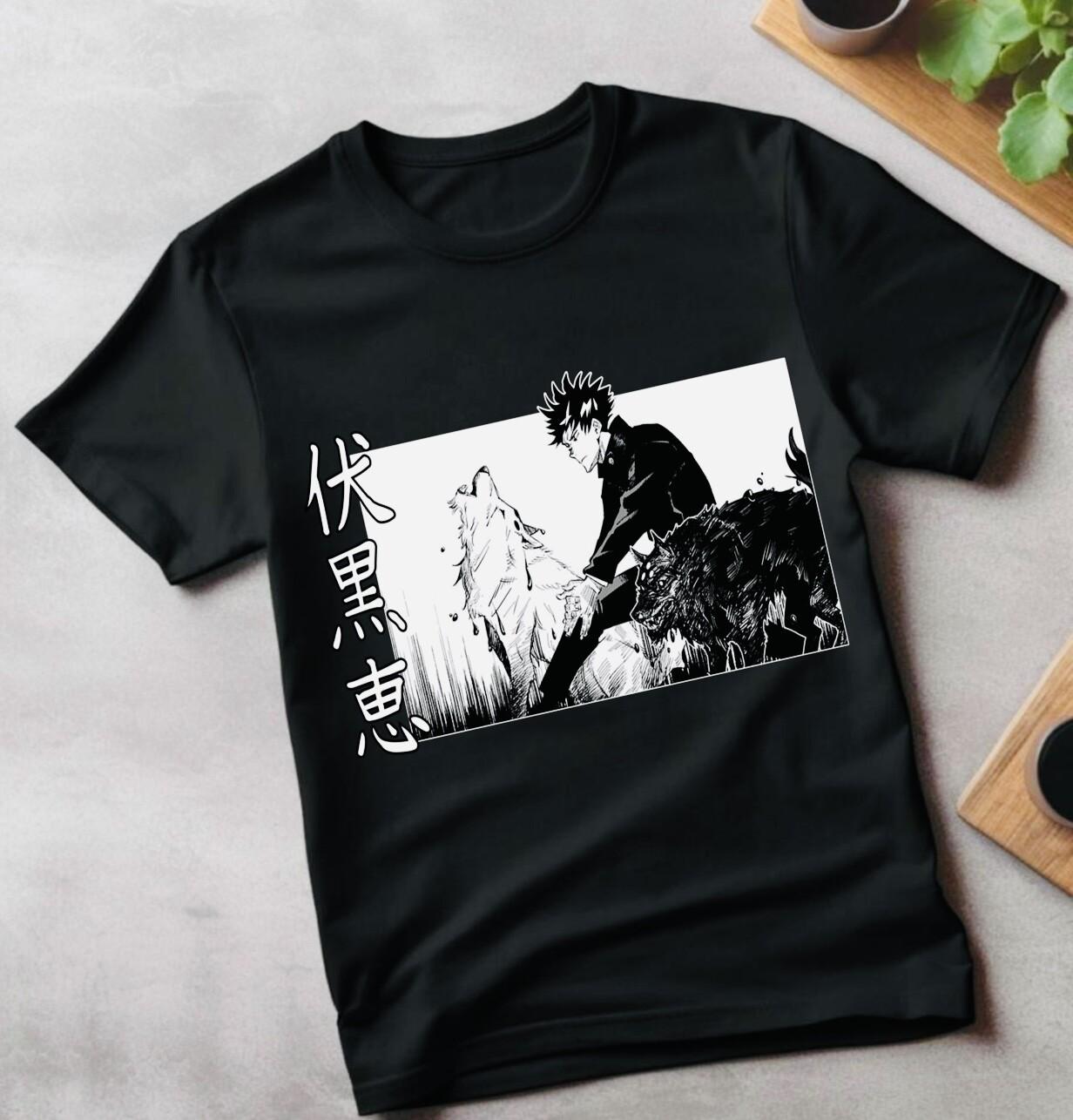 

Jujutsu Kaisen Fushiguro Toji T-Shirt Mens Womens Tees Top Anime Horror Black Short Sleeve All Size 3XL