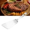 Fish Frying Spatula in Stainless Steel Oil Filtering Design for Cooking Meat and Fish Soft Grip Handle for Easy Use