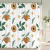 Cute Fruit Pattern Shower Curtain with Hooks   Fresh & Playful Decor for Bathrooms, Reinforced Eyelets & Easy to Clean