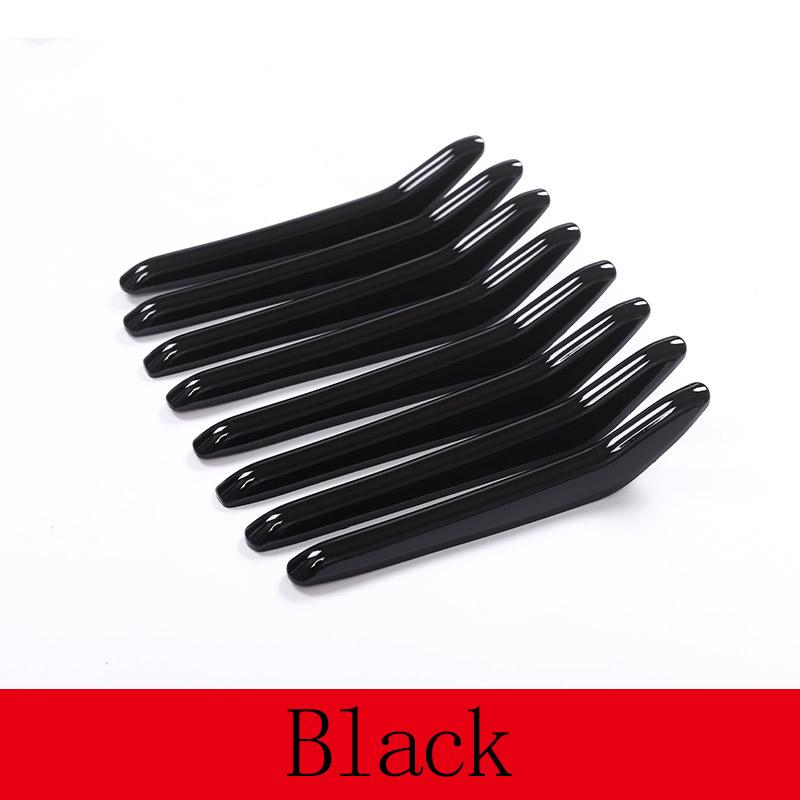 

ABS Black/Carbon fiber Car Front Griller Trim sticker For Maserati Levante 2016 2017 2018 2019 2020 2026 Car Accessories