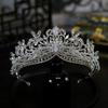 European Style New Luxury Detachable Combination Zircon Bridal Wedding Crown Headdress Crown Tiara Hair Accessories