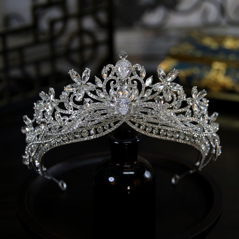 European Style New Luxury Detachable Combination Zircon Bridal Wedding Crown Headdress Crown Tiara Hair Accessories