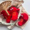 1/2 Pcs Cute Funny Muscle Lobster Simulation Food Plush Toy Stuffed Doll Keychain Backpack Pendant Bag Hang Ornament Couple Gift