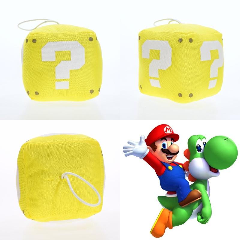 Super Mario Marioo Fragezeichenblock Goldener Würfel Plüschtier Stofftierpuppe