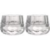 Crystal Votive Tealight Holders Home Decorations for Christmas Wedding Table 2.5" Diameter X 1.8" High Set of 2