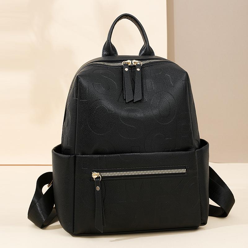 PU Women's Bag Large Capacity Backpack Retro Travel Student Book Bag