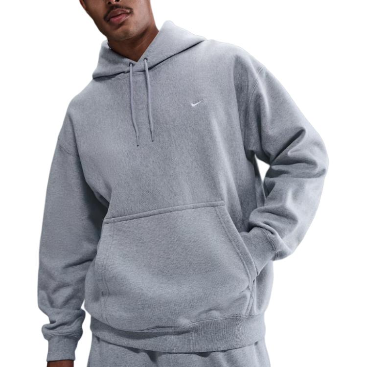 Nike Logo Loose Fit Hooded Long Sleeve Sweatshirt Men sweatshirt Dark-Gray HV1082-063