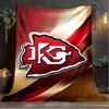 1PC City Chiefs Emblem Printed Soft Flannel Blanket Throw for Adult Bedroom Living Room Sofa Camping Travel Fan gifts Christmas Gifts