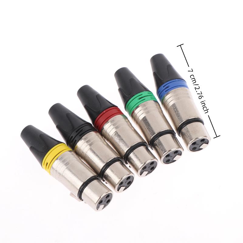 1Pc Pin Xlr Plug Jack Male / Female Microphone Connector Mic Adapter Xlr Cable Terminal Audio Wire Connector