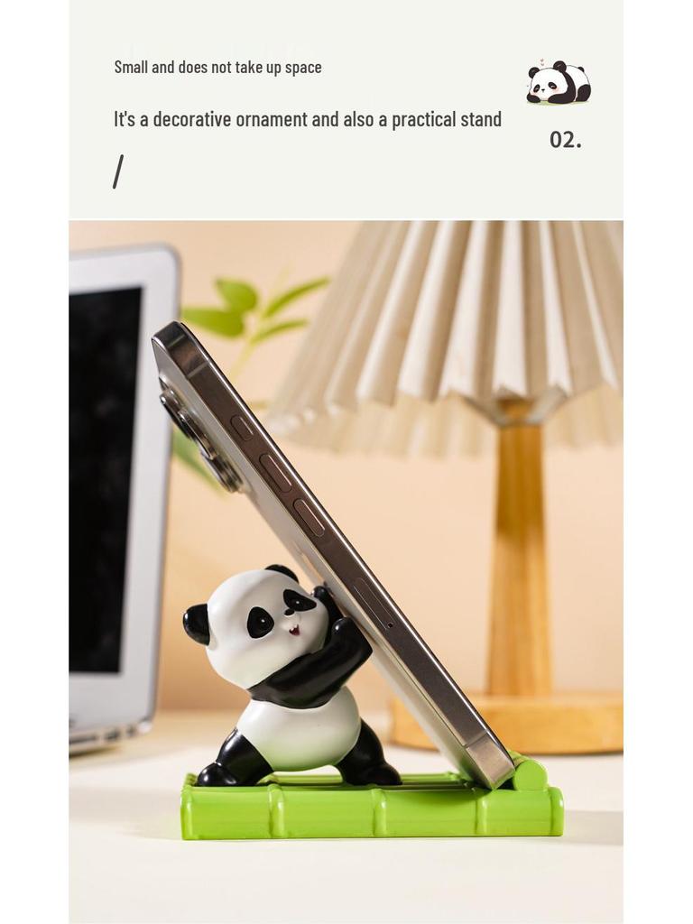 Kung Fu Panda Phone & Tablet Holder: Creative Resin Desktop Stand & Ornament