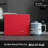 Creative Ru Ware Ceramic Mug with Lid - Perfect for Office, Tea, or Gift Use
