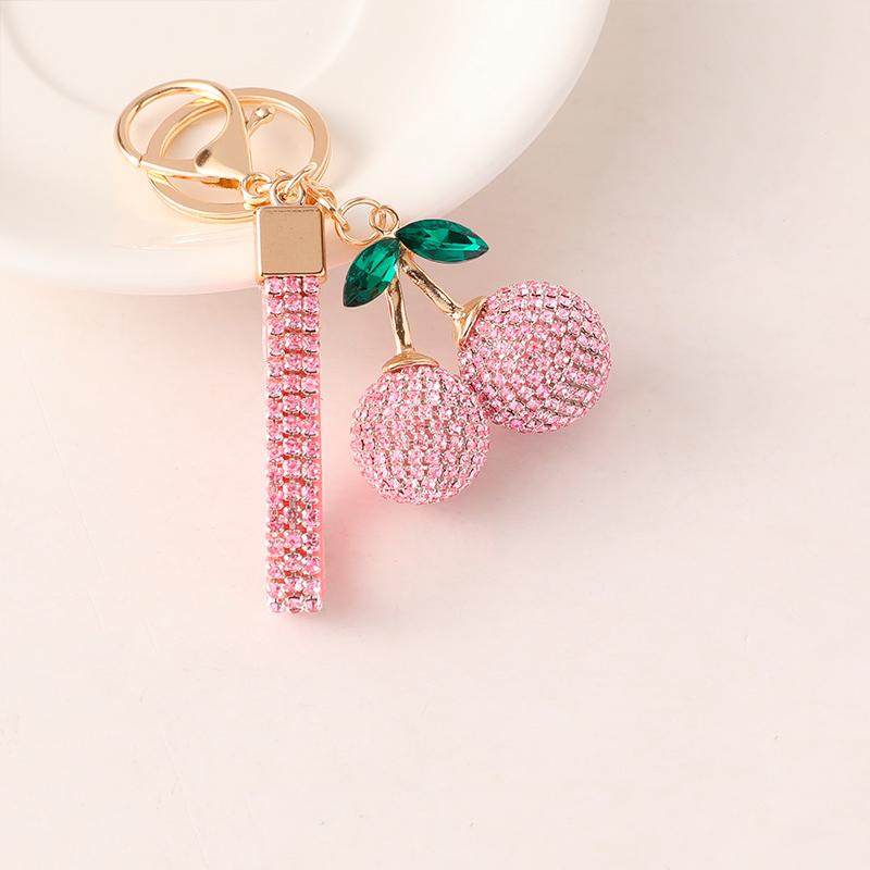 2025 New Cherry KeyChain Claw Chain Craft Full Crystal Rhinestone Women's Luxury Bags Pendant Souvenir Gifts for Family Friend