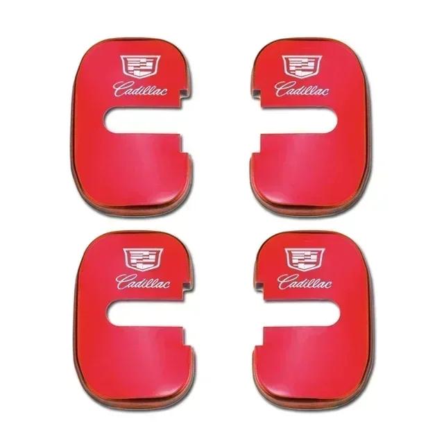 4pcs Car Door Lock Cover Protection Stickers for Cadillac CTS Escalade ATS Auto Interior Decal Replacement Logo Accessories