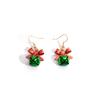 Christmas Bell Bow Earrings Fashion Creative Design Holiday Festive Jewelry for Women Girls