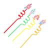 4 Pieces Silicone Straws Festival Party Milk Juice Coffee Tea Decor Straws Home Bar Kitchen Tableware Serveware