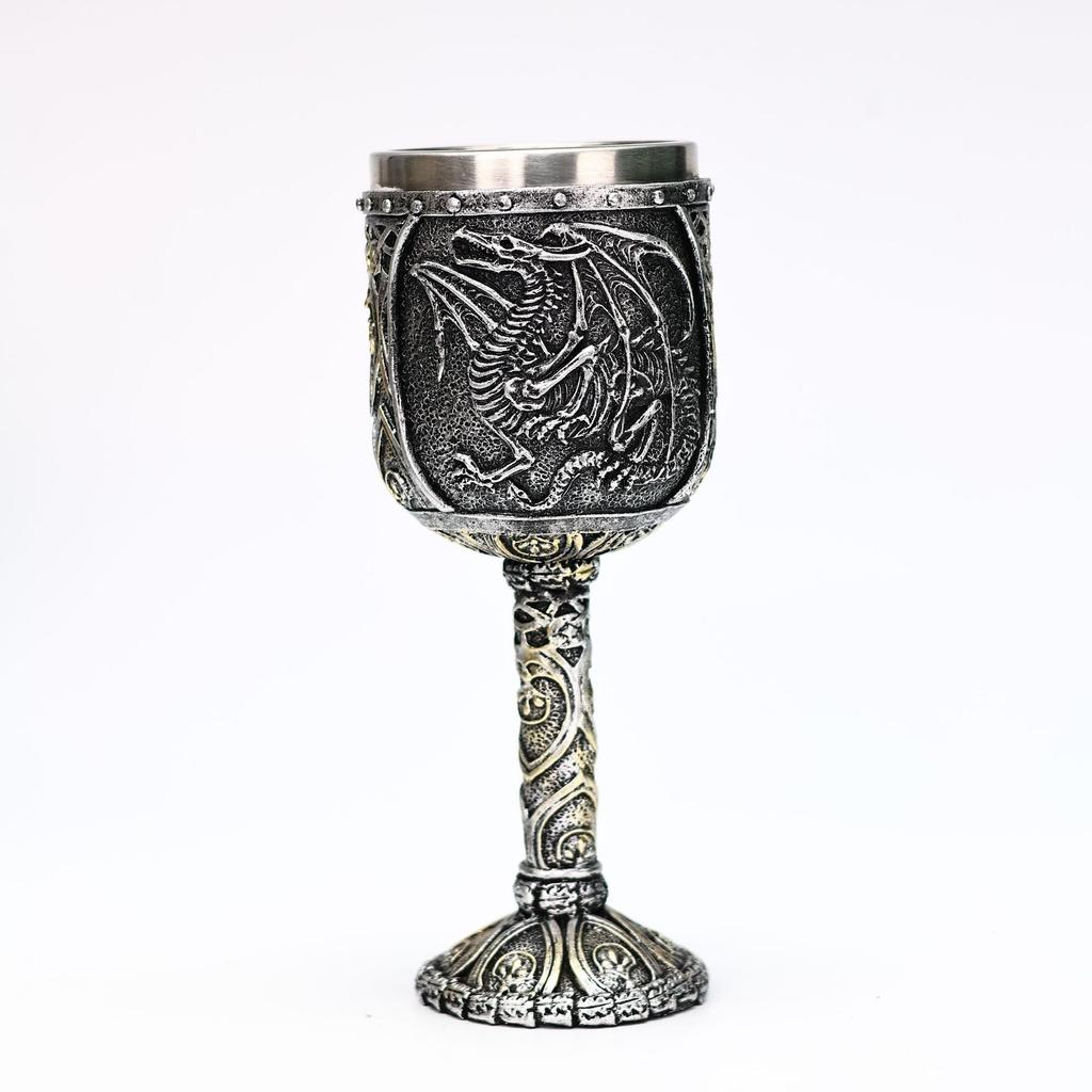 New Ancient Dragon Fossil Red Wine Glass Faucet Stainless Steel Cocktail Cup Creative Gifts Creative Gifts