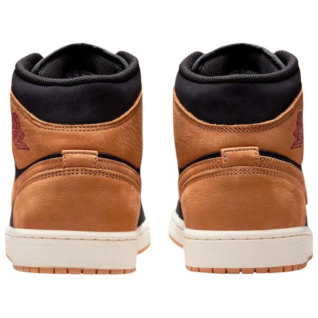 Jordan Air Jordan 1 Abrasion Resistant Abrasion Resistant Mid top Vintage Basketball Shoes Unisex Black Brown HV4091-002