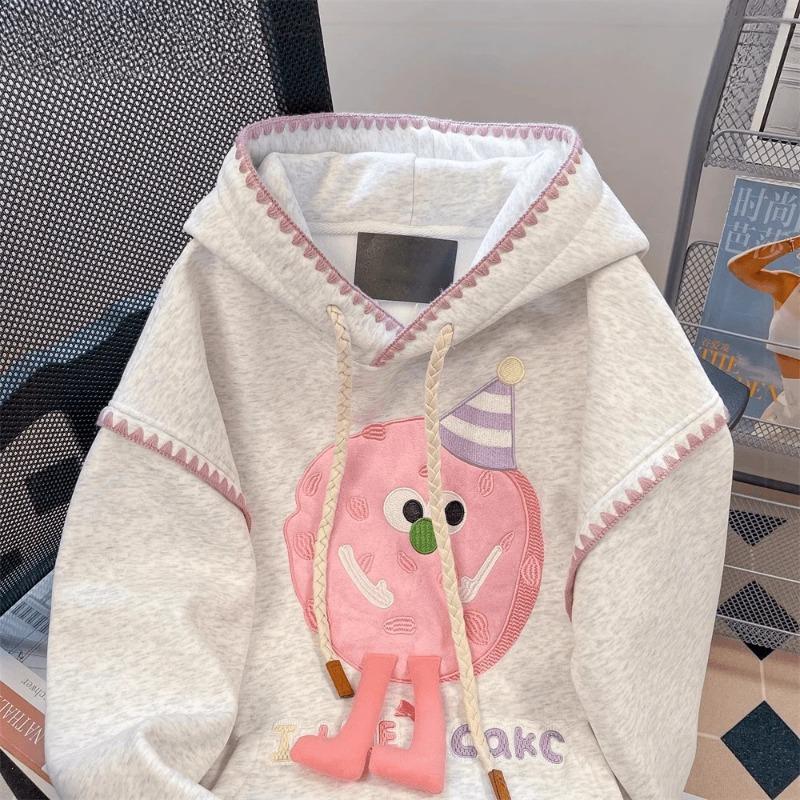 Sweatshirt for Women Oversize Hooded Thickened Loose Casual Pullover Long Sleeve Winter Sweatshirt Top