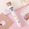 Little Bear 10-Color Press-Type Ballpoint Pen for Students and Journaling