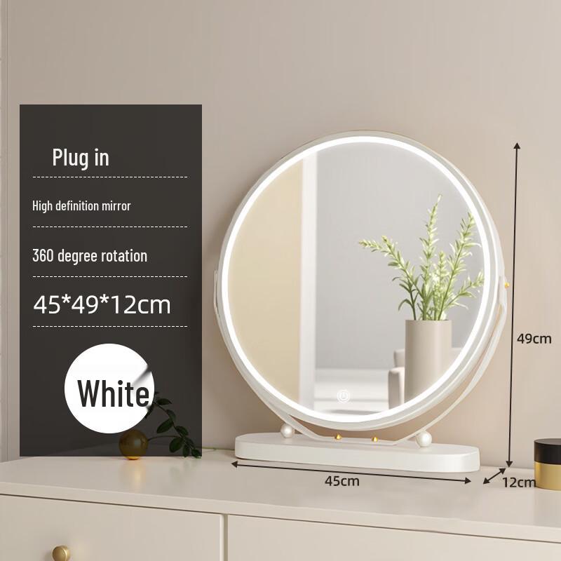 Lighted Desktop Makeup Mirror