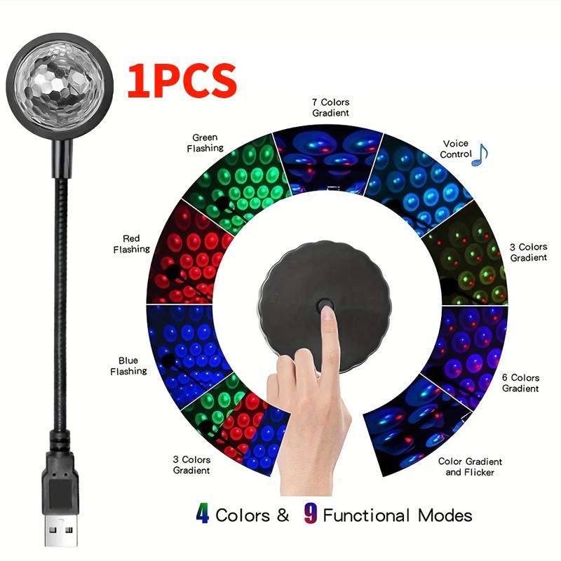 

Управление музыкой Светодиодный проектор на крышу автомобиля со звездами Ночной светильник Атмосфера Лампа USB Декоративная лампа Регулируемая атмосфера салона автомобиля