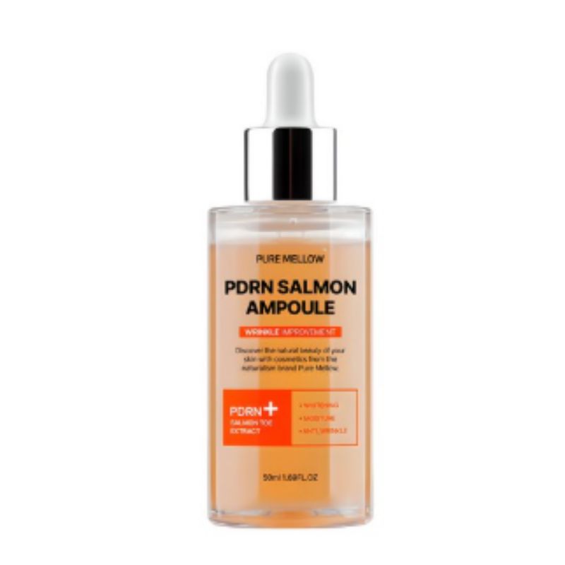 

PURE MELLOW PDRN Salmon Ampoule 50ml Hydrating Brightening Anti-Wrinkle Korean Skincare Serum