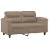 Vidaxl 3-Cz. Living Room Set with Cushions, Cappuccino, Eco-Leather