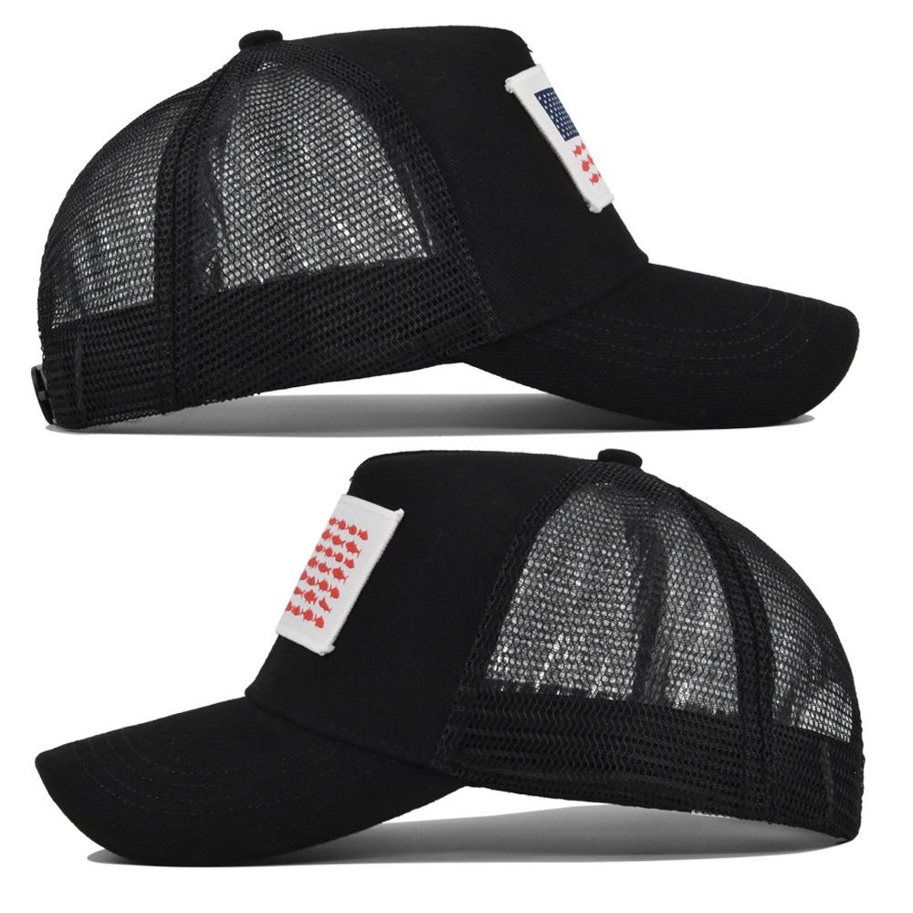 Vintage American Flag Mesh Baseball Cap For Men Women Snapback Comfortable Adjustable Fashion Hip Hop Outdoor Sun Protection Hat