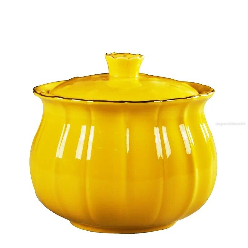 Chinese-style Ceramic Tea Cans with Lid Sealed Dried Fruit Snack Storage Boxes Kitchen Supplies