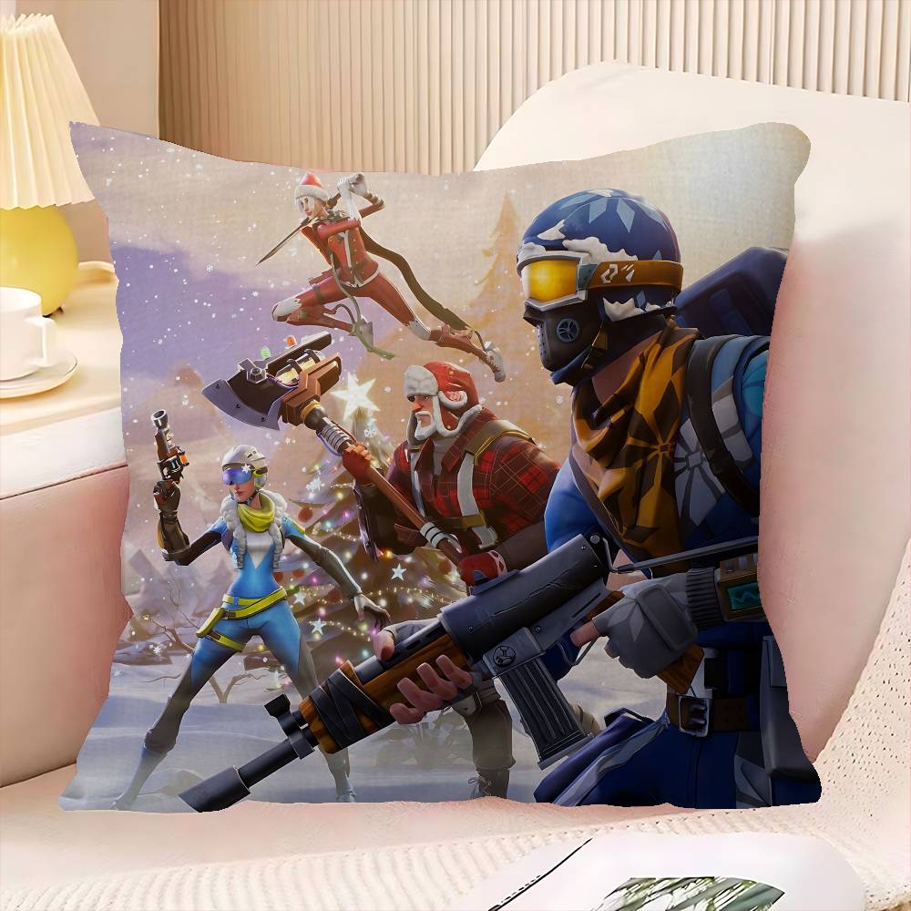 Cartoon Video Game F-Fortnites Cushion Cover Inches Farmhouse Decor Home Throw Pillow Covers For Couch Decorations
