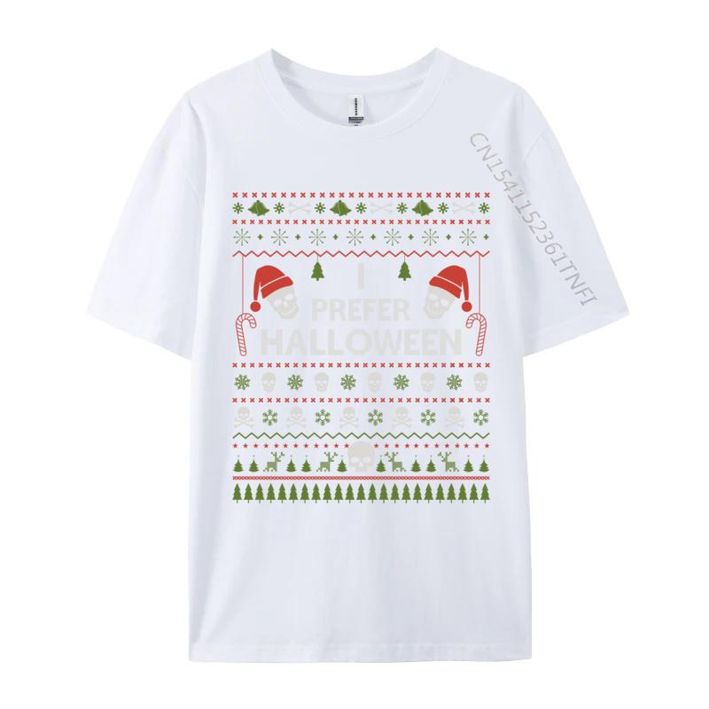 Ich bevorzuge Halloween Weihnachts-Pullover Lustige Hässliche Weihnachts-Feiertags-T-Shirts T-Shirt Hip Hop Modische Oberteile Hemden