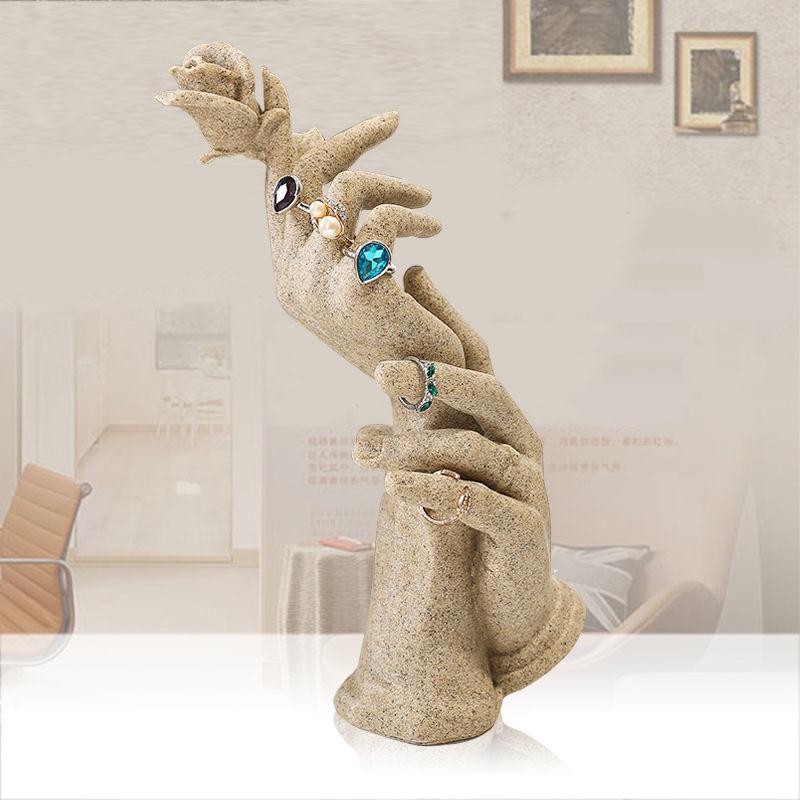 Resin Handmold Jewelry Display Stand Creativering Storage Bracelet Rings Jewelry Display Stand Rack Decoration of Ornaments Prop