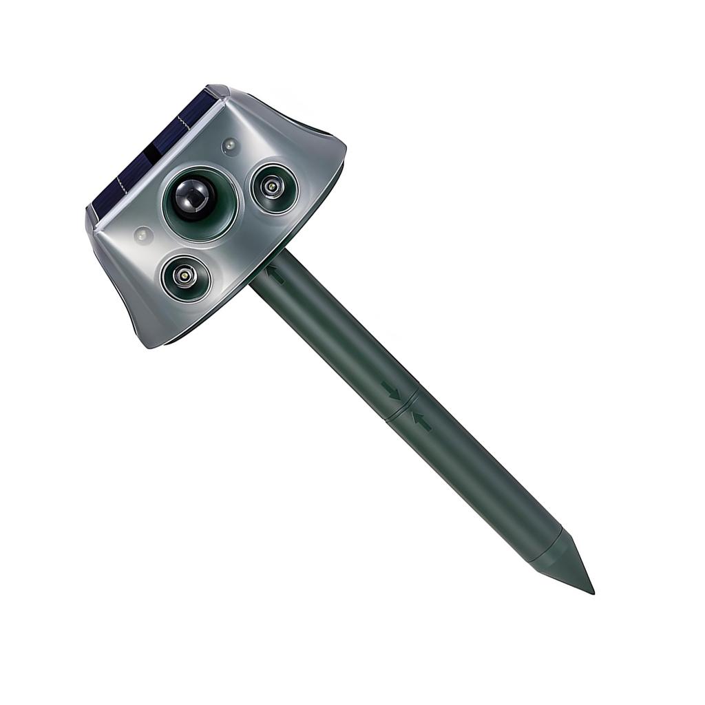 Solar Repellent ABS Material Ultrasonic Animal Repellent Solar Powered Ultrasonic Animal Control for Farm Garden Lawn