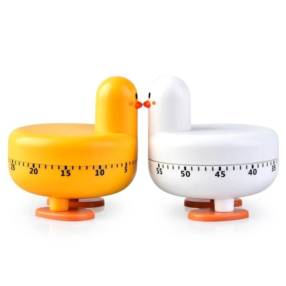 Duck Shaped Kitchen Timer No Battery Beauty Time Tool Mechanical Alarm Skincare Beauty Care