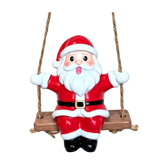 Christmas Hanging Decor Swing Santa Claus Ornament, Resin Tree Decorations Decoration, Seasonal Pendant Home Party Ornament