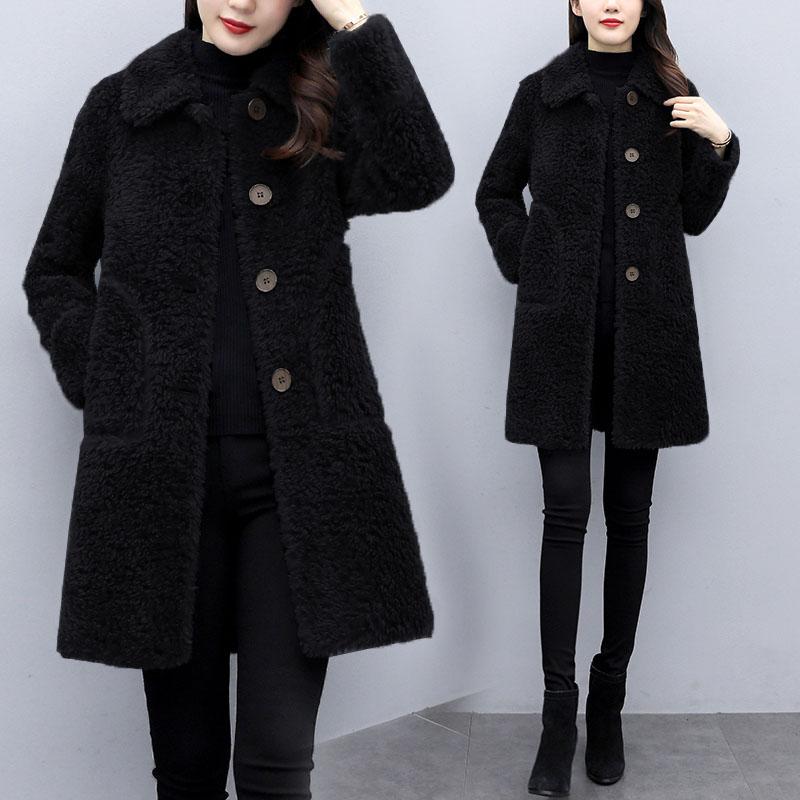 Winter Cashmere Wool Coat Women's  Autumn and Winter Korean Version of The Artificial Wool Coat Loose Warm Thickened Long Coat