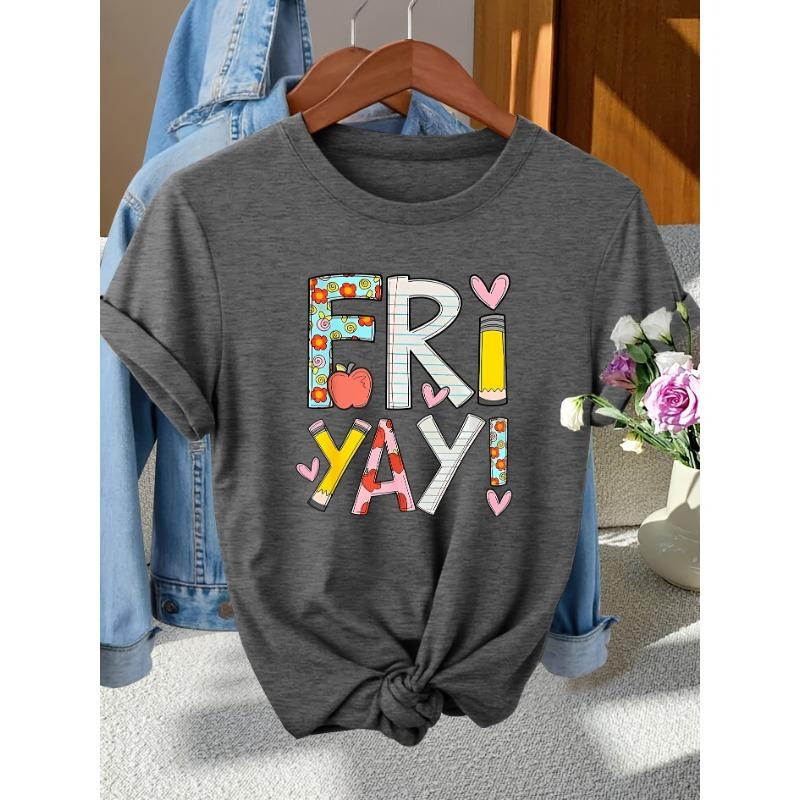 Women s retro T-shirt clothing, casual everyday tops S