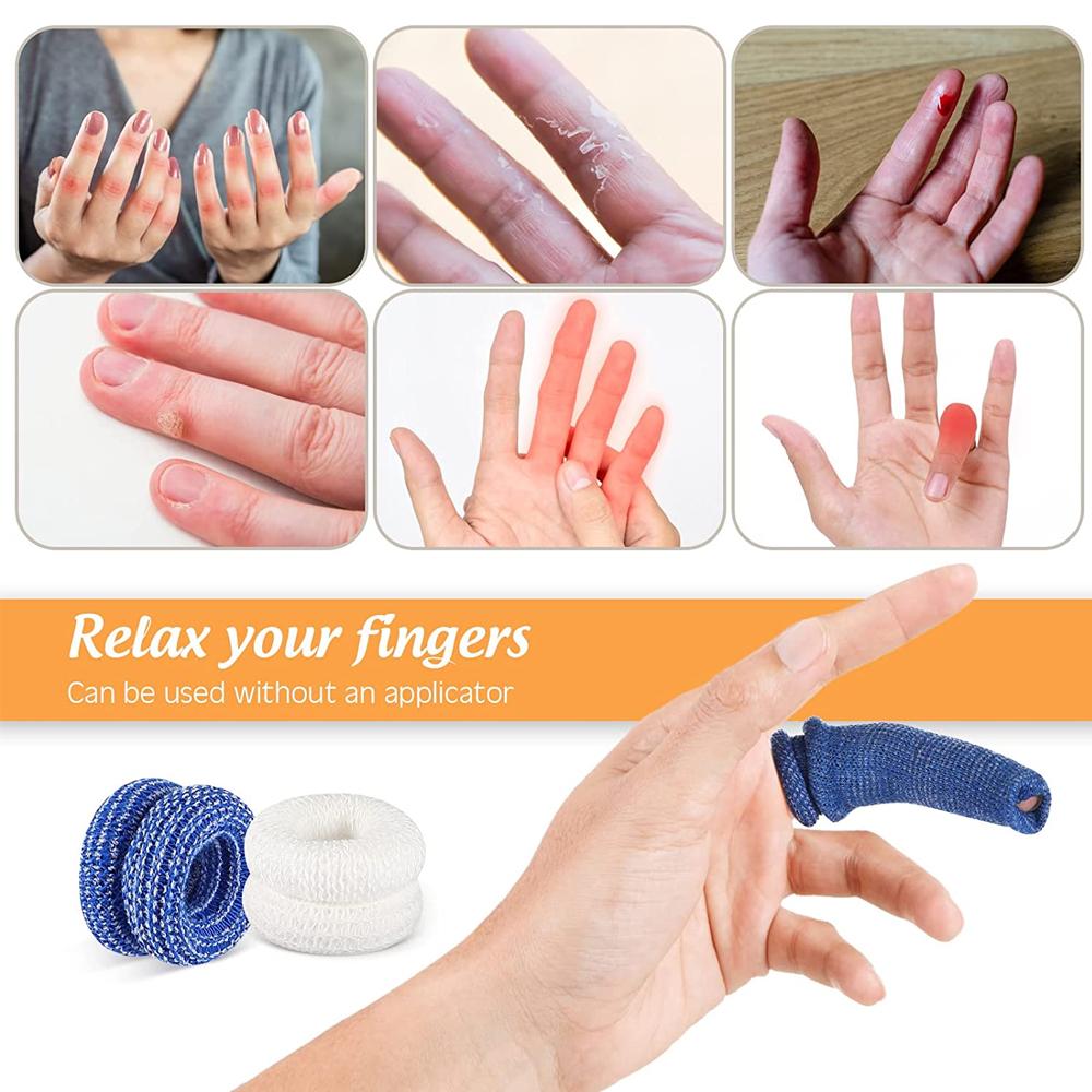 10Pcs Finger Support Bandage Rolls Tubular Compression Wrap For Sprains Swelling Injury Recovery