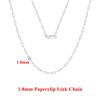 Effie Queen 925 Pure Silver Thin Paperclip Chain Necklace Simple Fine Jewelry for Women Dainty Paper Clip Link Chain Party SC39