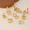 Exaggerated Snake Shape 18K Gold Plated Open Ring - Women's Jewelry