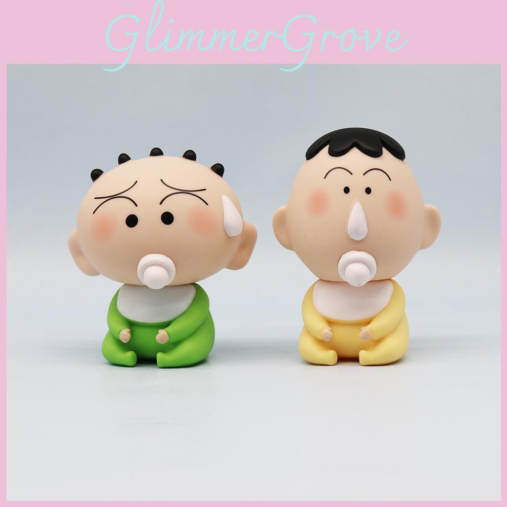 5pcs Crayon Shinchan Handmade Cartoon Model Furniture Decor Ornaments Desktop