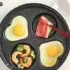 Household 4 Grids Fried Egg Pan Non-stick Rapid Heating Omelette Skillet Flat Bottom Anti -scald Handle Pancake Pan Breakfast