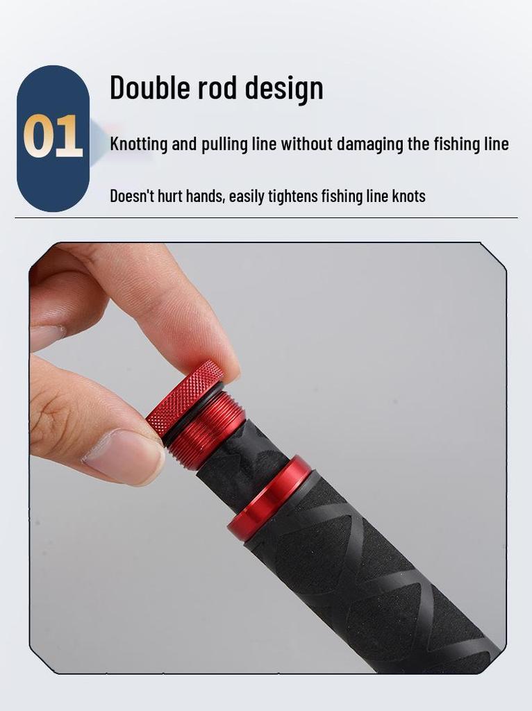 Anti-Slip Fishing Knot Tying Tool for Lure and Hook Tightening