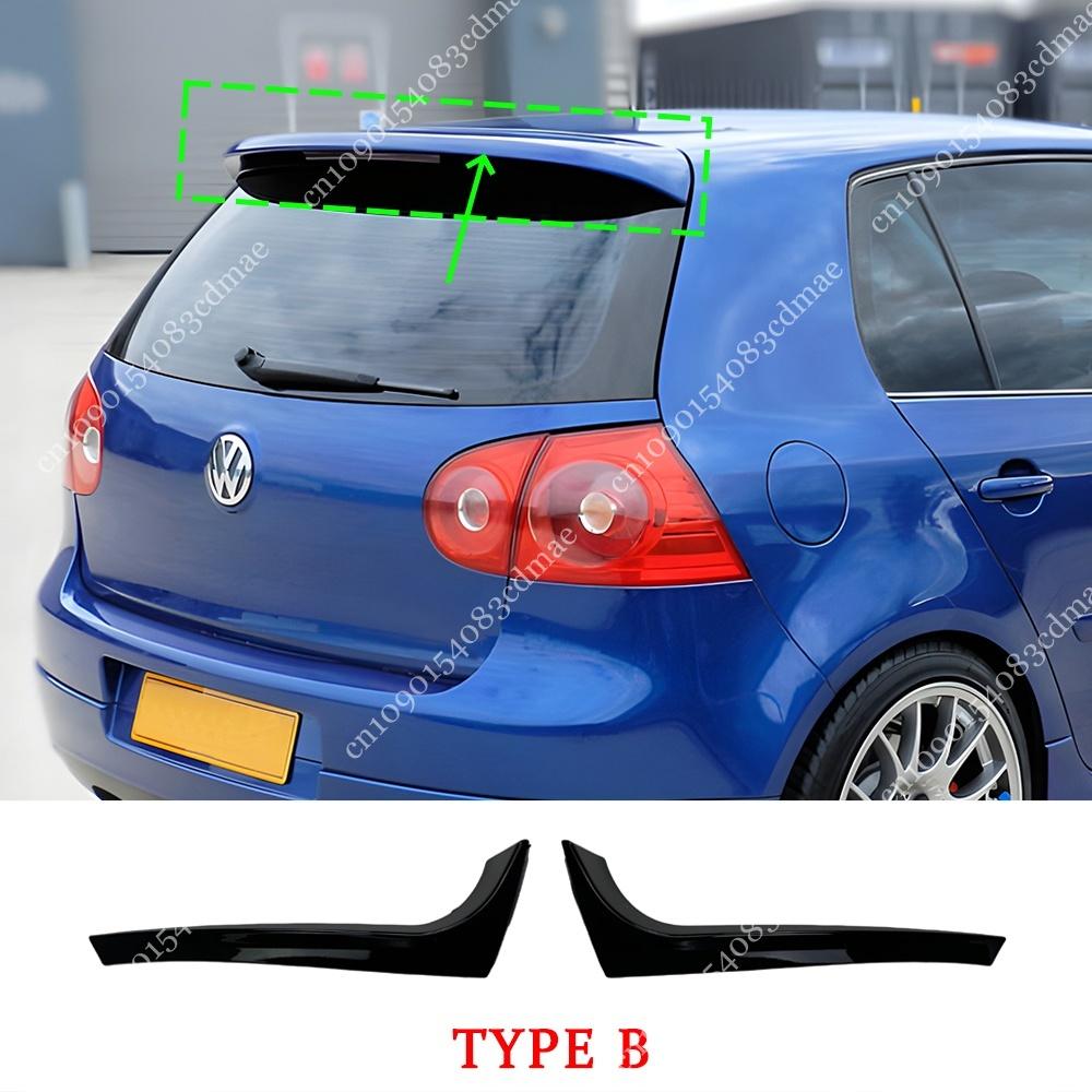 For Volkswagen Golf 5 MK5 GTI R32 Hatchback 2004-2009 2PCS ABS Rear Trunk Window Side Wing Spoiler Canard Splitter Lip Trim