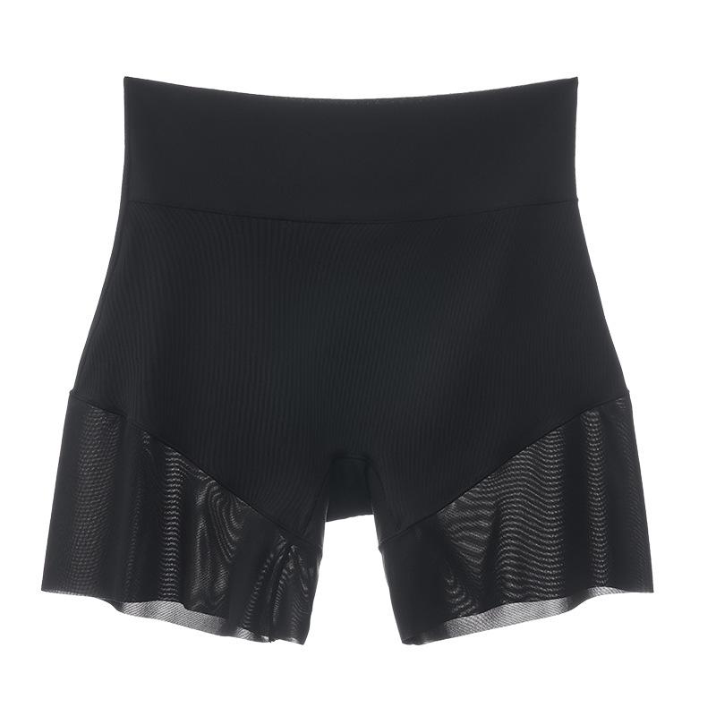 Seamless High-Waisted Hip-Lifting Mesh Ice Silk Safety Shorts