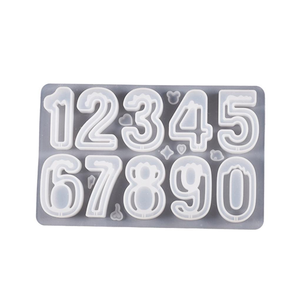 Number Mold 0 To 9 Silicone Mould Epoxy Resin Molds for DIY Handmade Crafts Wedding Jewelry Necklace Pendant Decorations