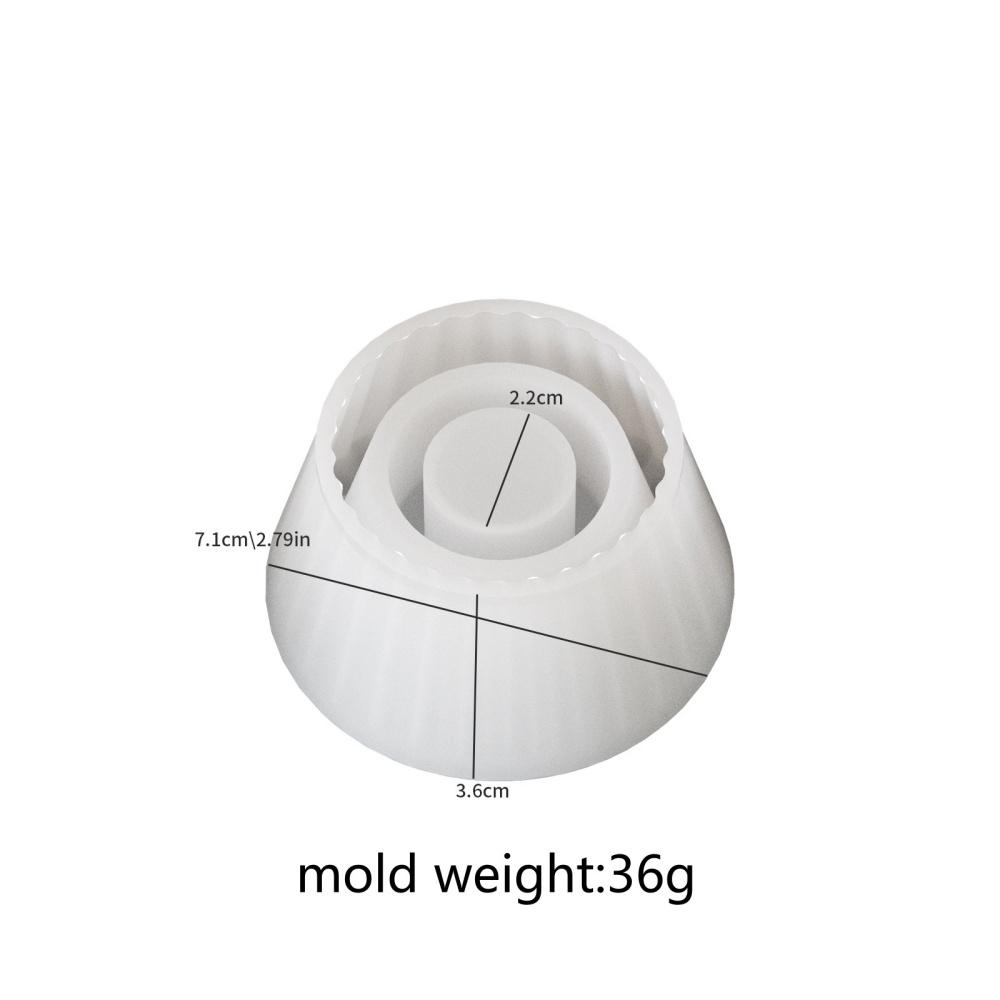 Geometry Stripe Candlestick Silicone Mold DIY Round Lantern Candle Holder Ornaments Molds Plaster Resin Crafts Making Home Decor