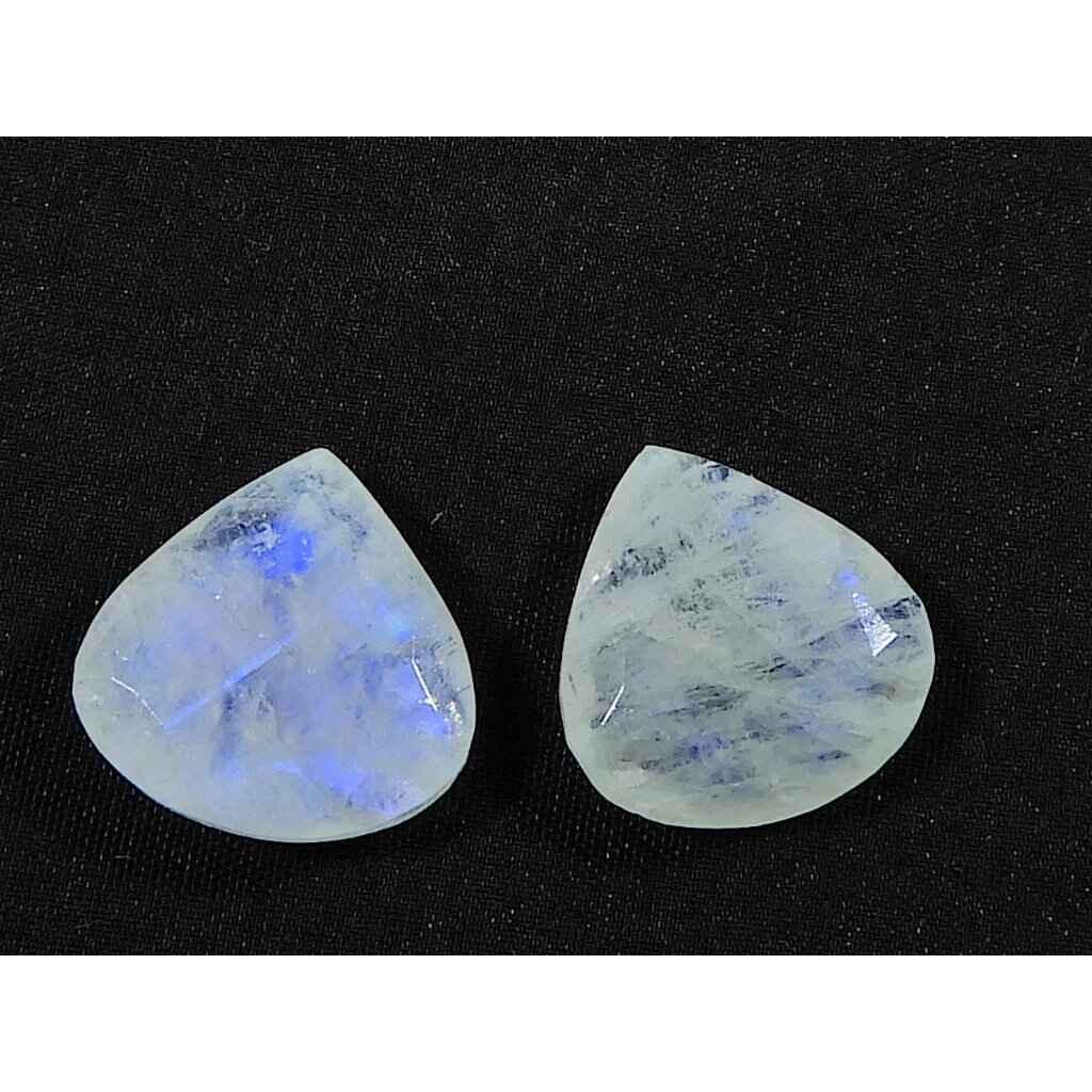 9X18MM Natural Rainbow Moonstone Marquise Faceted Loose Gemstone 2 Pcs Lot RML-894
