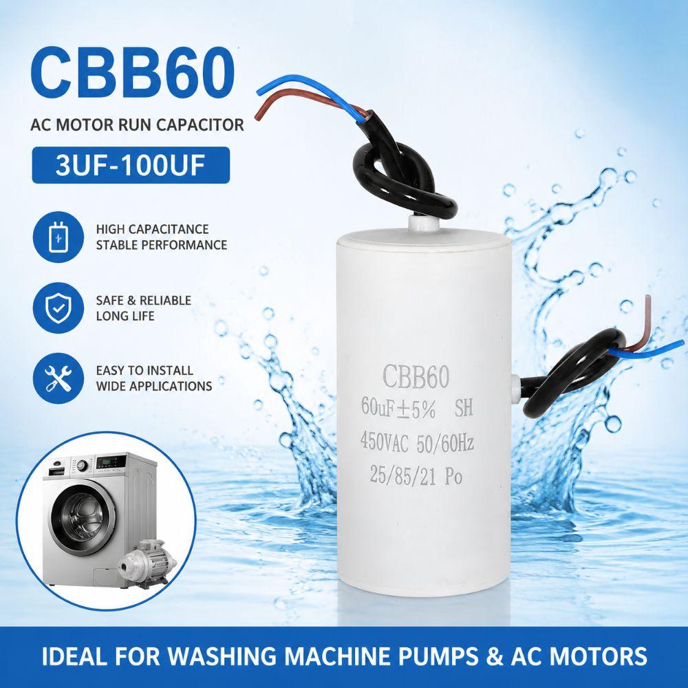 450V CBB60 Capacitor 50/60Hz Water Pump Capacitor Durable Start Capacitor